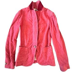 Massimo Dutti Red and Pink Tailored Blazer